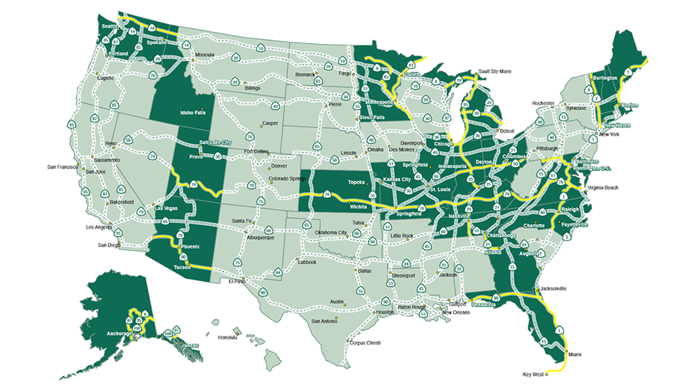 U.S. Bicycle Route System Map