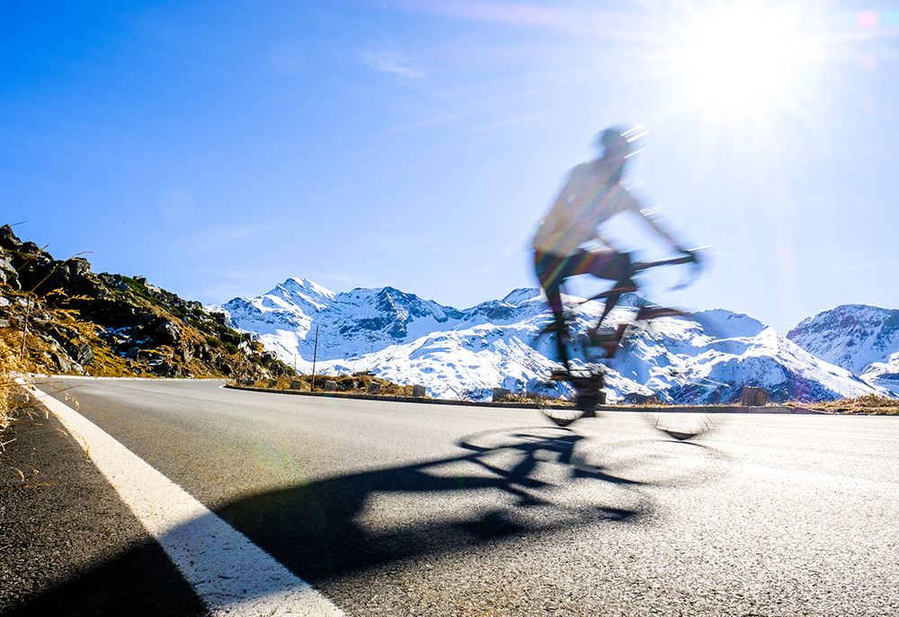 Biking in Sunlight - Winter
