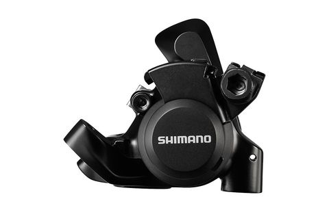 Shimano's latest mechanical disc brake caliper uses the compact flat-mount standard