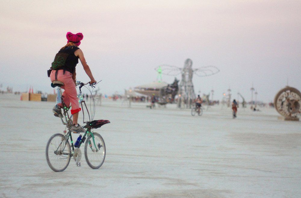 Bikes at Burning Man