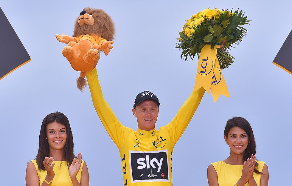 Chris Froome in Stage 21 of the 2017 Tour de France. 