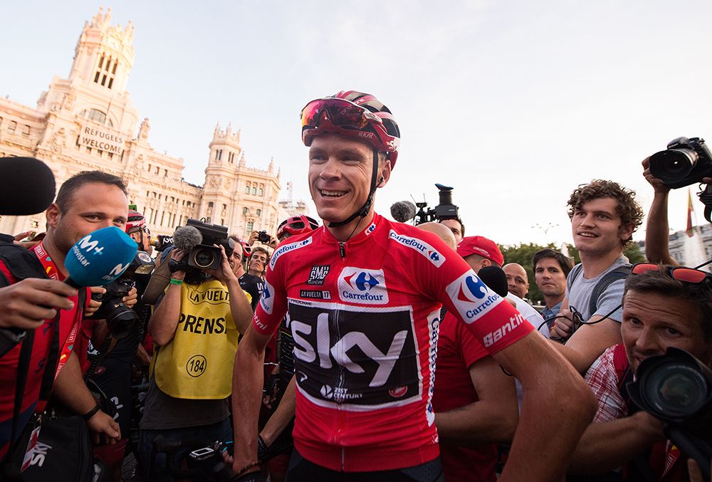 Will Chris Froome become the third cyclist to win the Tour-Vuelta