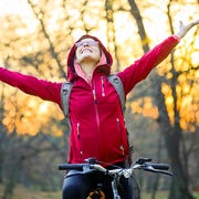 happy cyclist