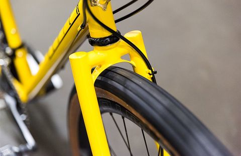 The WTB Horizon is a road tire, with slick center tread and textured shoulders