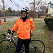 Lisa Mae DeMasi with her bike