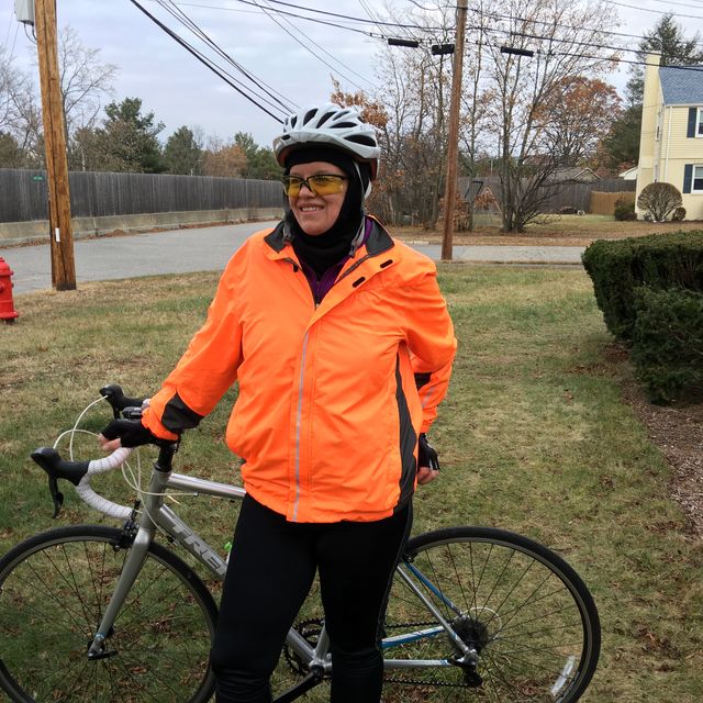 Lisa Mae DeMasi with her bike