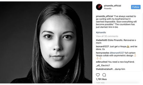 Pinarello Nytro Instagram Ad Woman