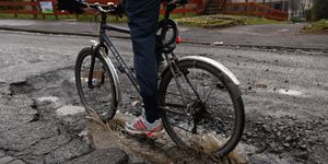 Bicycle Striking Pothole