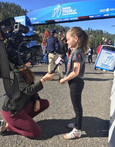 Cyclist Ruby Isaac at Amgen Tour of California