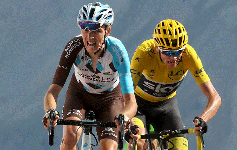 can romain bardet beat chris froome
