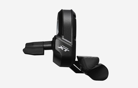 Shift paddles on Shimano’s XT Di2 triggers are slightly larger than XTR.
