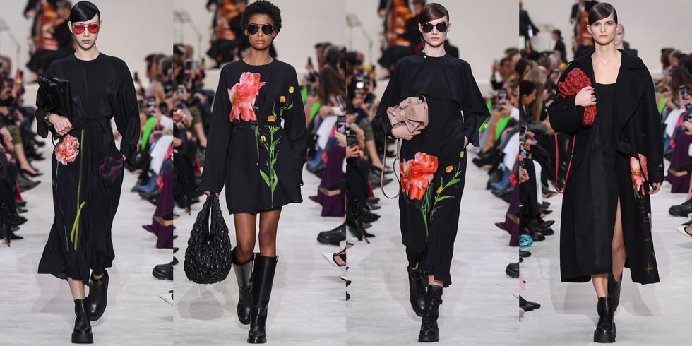 【巴黎時裝週】Valentino 2020 秋冬大秀推出一系列提花服裝。