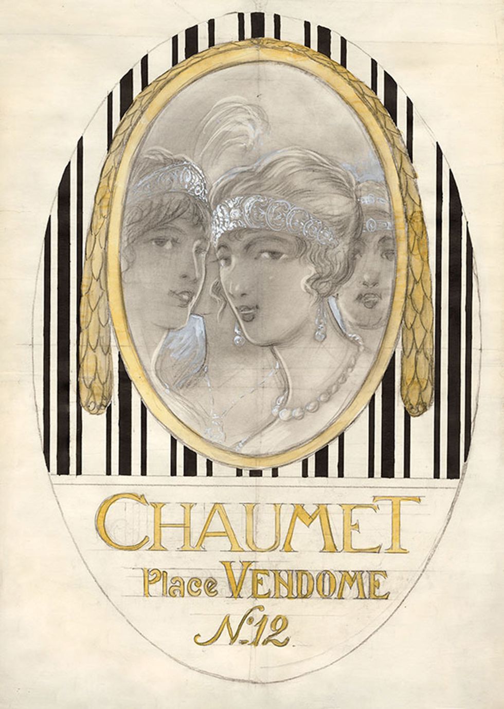 約瑟芬的形象﻿曾於1920年代出現在chaumet的宣傳圖上。