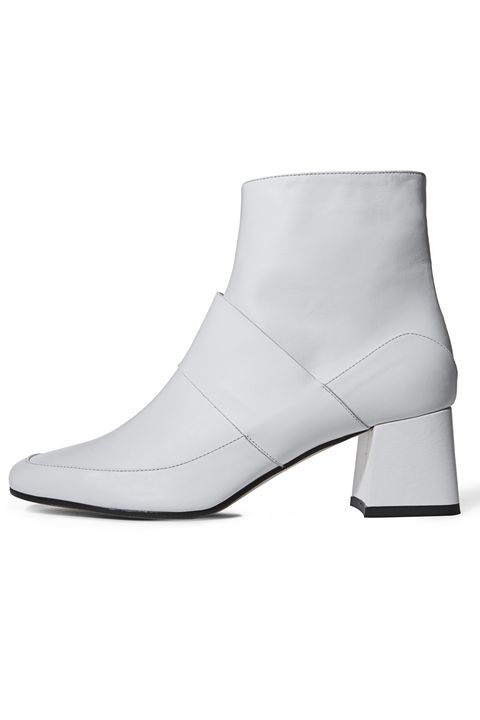 Boot, White, Black, Grey, Beige, Leather, Silver, Costume accessory, Synthetic rubber, 