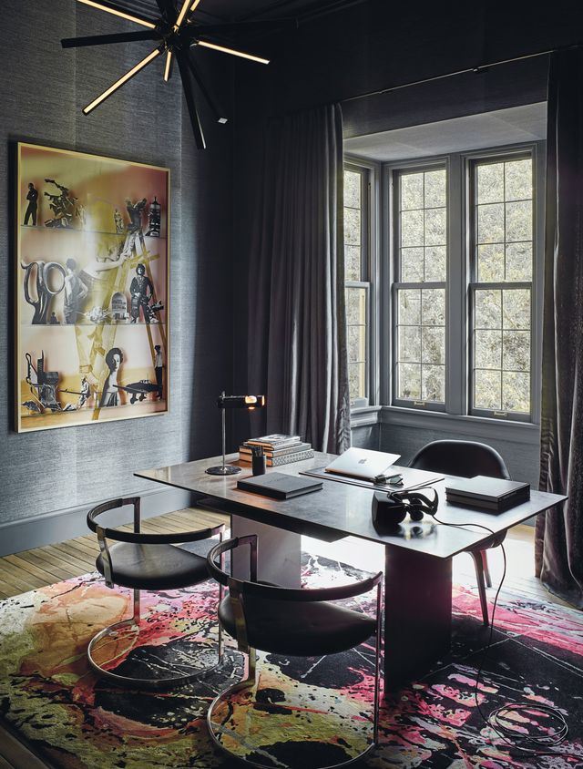 Room, Furniture, Interior design, Table, House, Building, Home, Window, Desk, Chair, 
