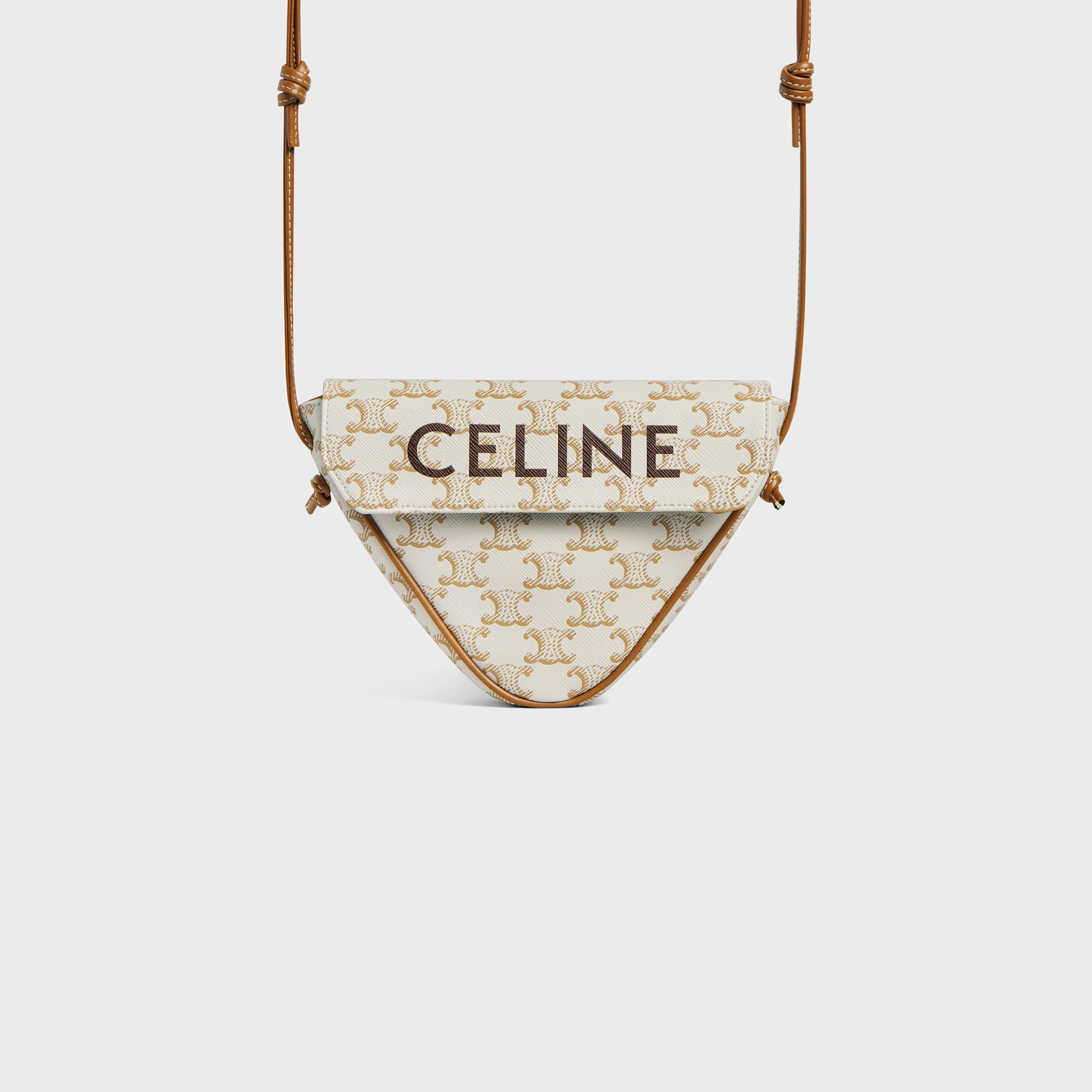 Celine redesigns the Triomphe Canvas in white for Spring/Summer 2021