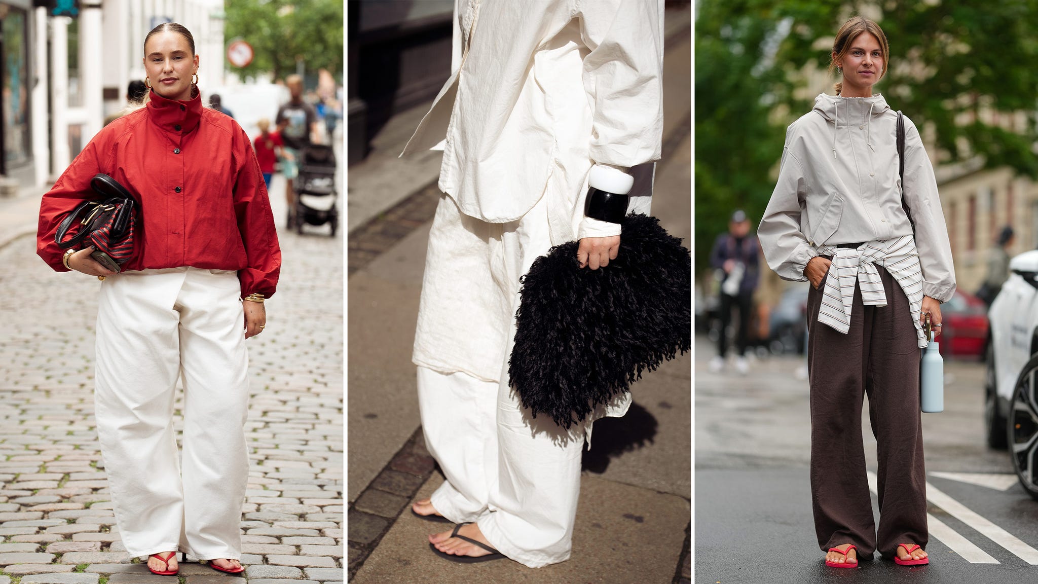 stripes on women at copenhagen fashion week