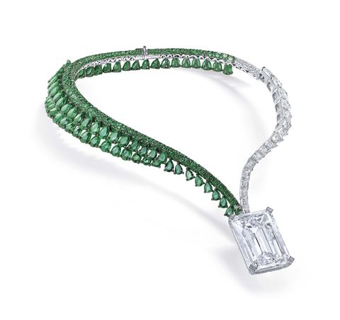 de grisogono diamond and emerald necklace, $337 million