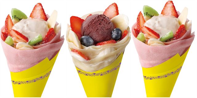 日本,巴西莓,FRUTA FRUTA Açaí Cafe,微風南山,莓果泥,可麗餅,粉紅,冰淇淋,甜點,素食