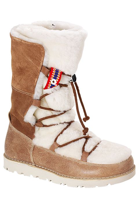 Footwear, Boot, Shoe, Snow boot, Beige, Fur, 