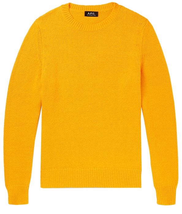 Clothing, Sweater, Yellow, Long-sleeved t-shirt, Sleeve, Orange, Outerwear, T-shirt, Jersey, Top, 