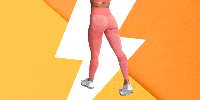 Genius High Waist Leggings - Pink/Orange - Clothing