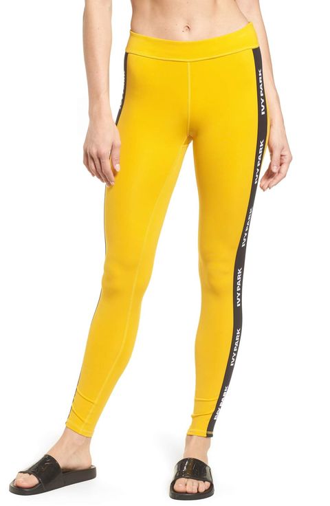 Clothing, Yellow, Sportswear, Tights, Active pants, sweatpant, Leggings, Waist, Trousers, Standing, 