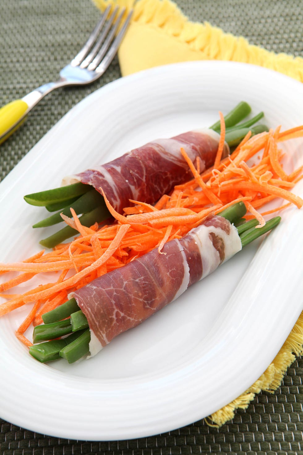 receta de verduras rollitos de judías verdes