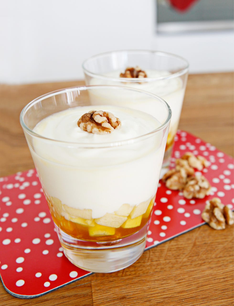 yogur con manzana y miel
