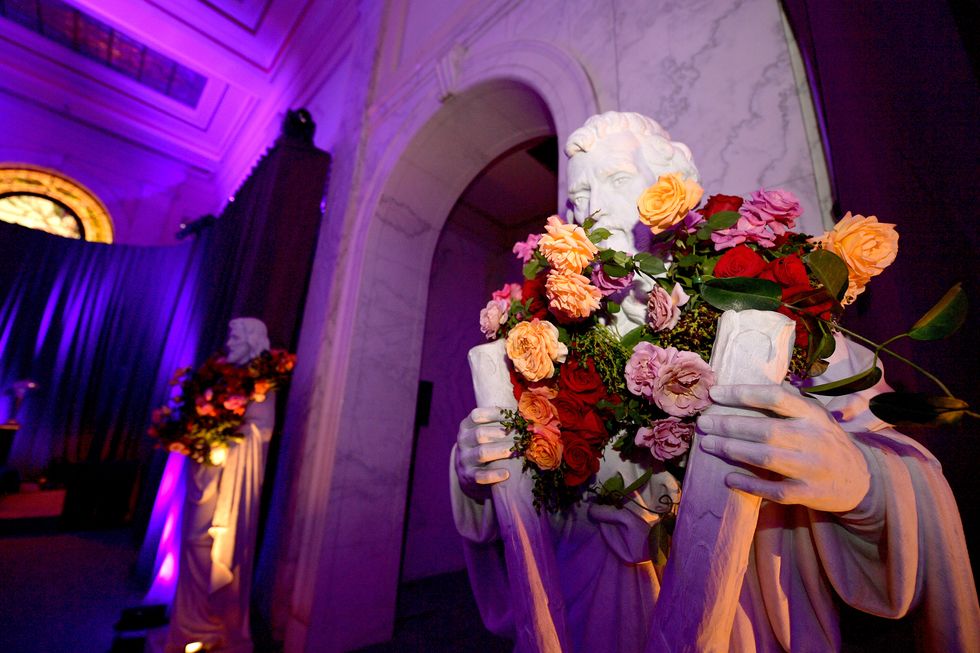 Purple, Event, Flower, Lighting, Ceremony, Floral design, Flower Arranging, Floristry, Tradition, Plant, 