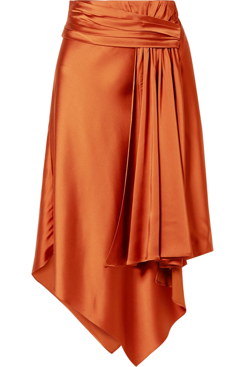 Clothing, Orange, Waist, Fashion, A-line, Dress, Satin, Textile, Shorts, Abdomen, 