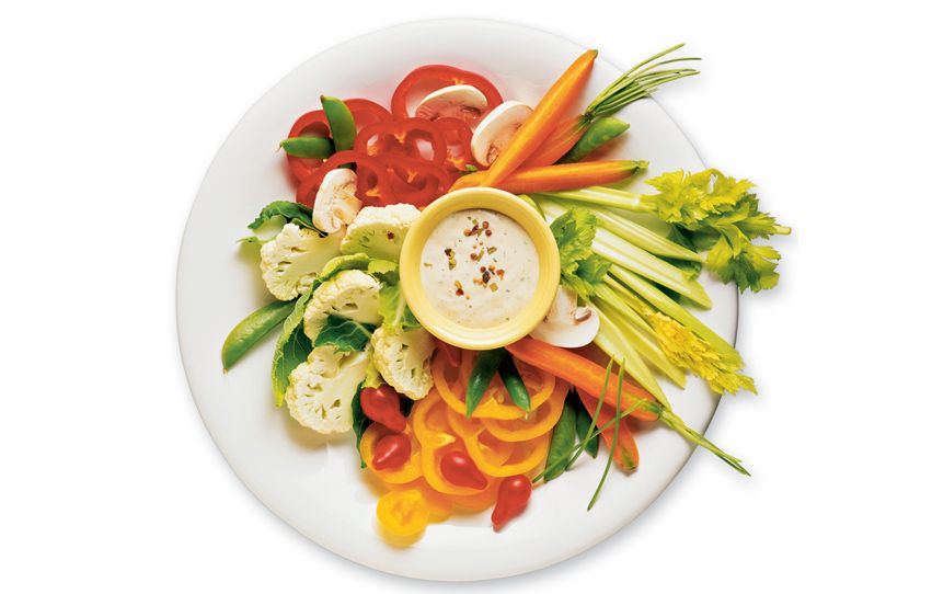 raw vegetable platter