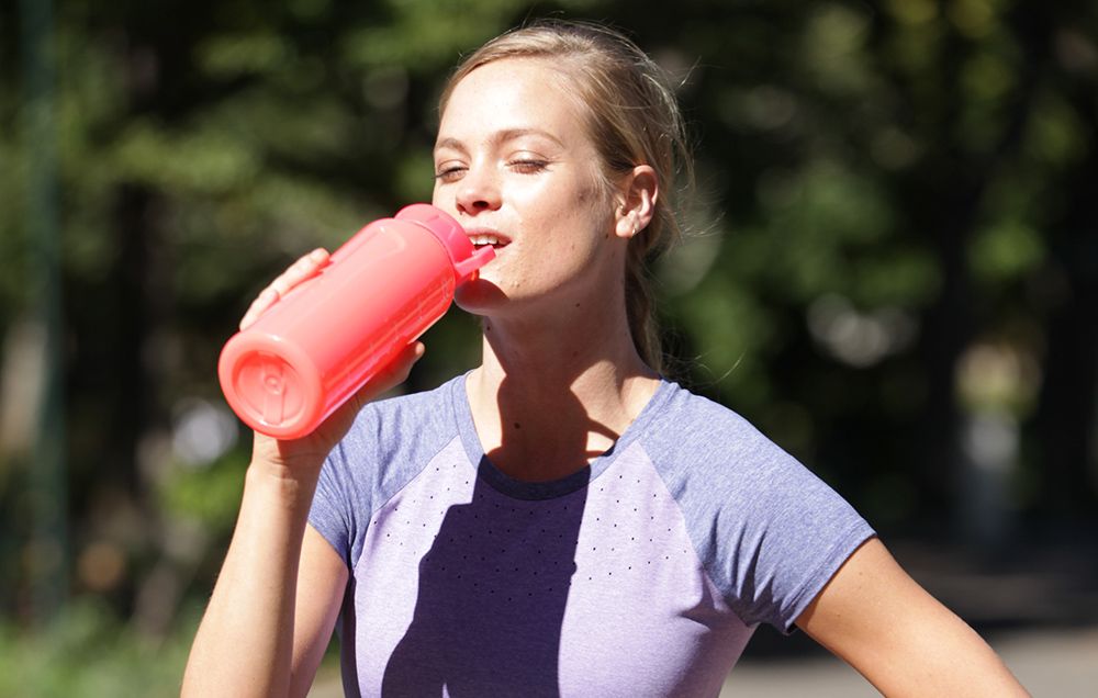 Girl drinking water
