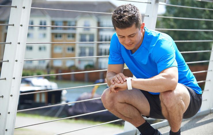 man with a fitness tracker