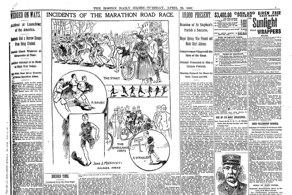 Boston Marathon 1897 newspaper article