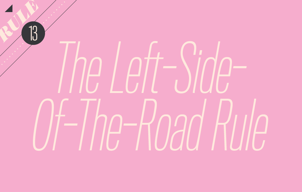 The left side of the road rule