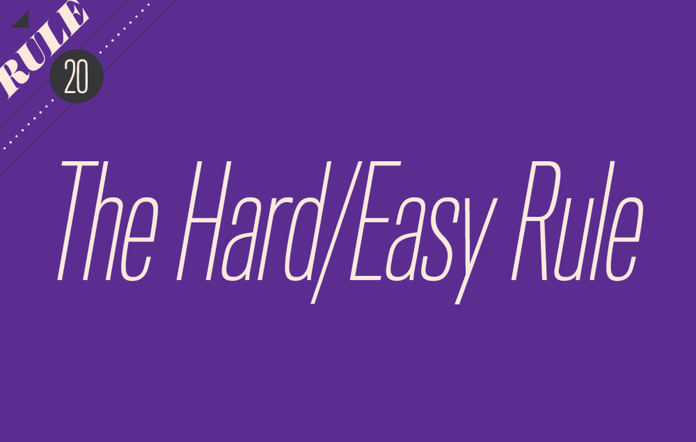 The hard-easy rule