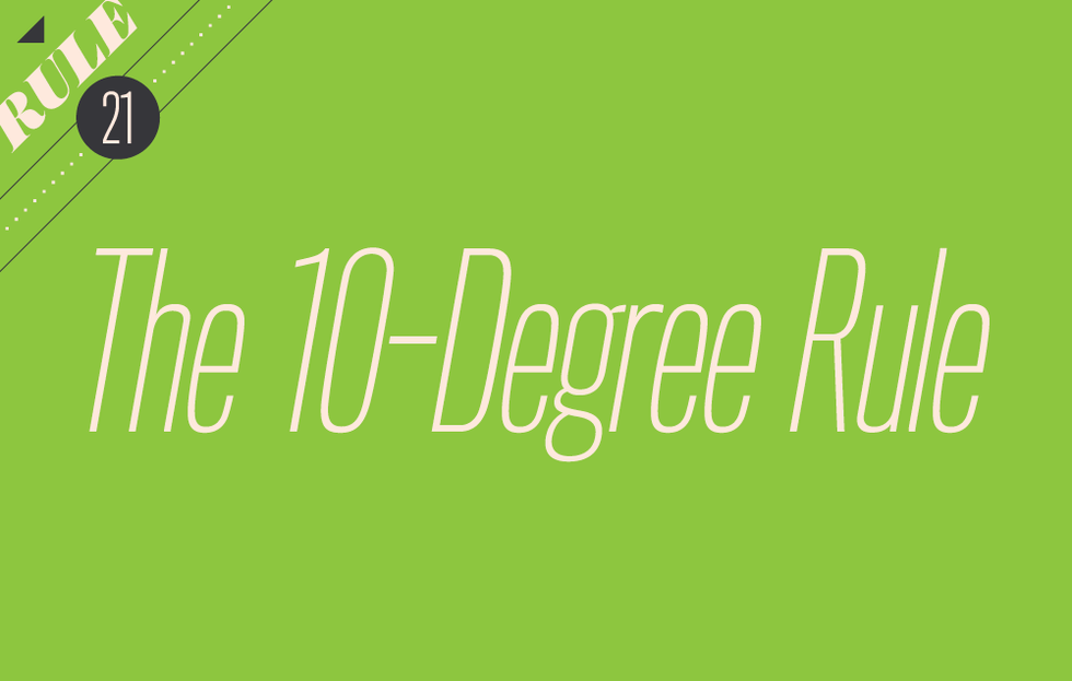 The 10-degree rule