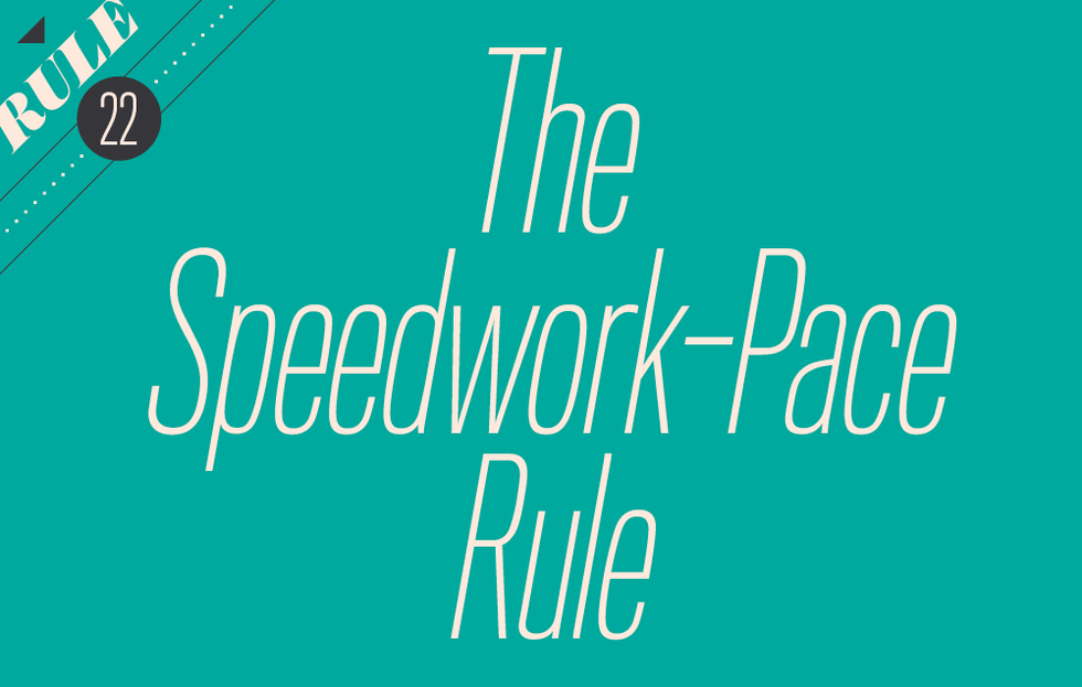 The speedwork pace rule