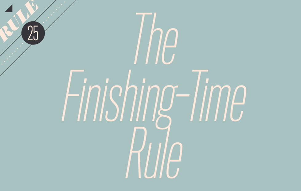 The finishing time rule