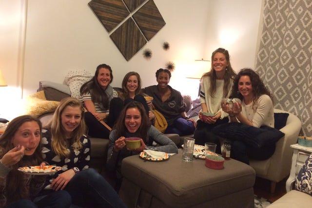 Liz Costello and friends training in Boston
