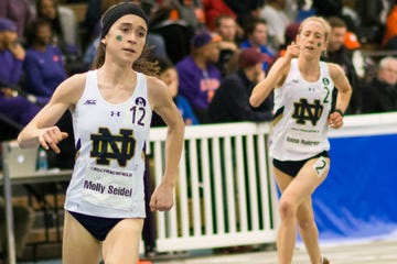 Molly Seidel and Anna Rohrer of Notre Dame