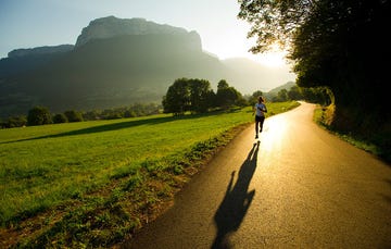 Woman on a morning run