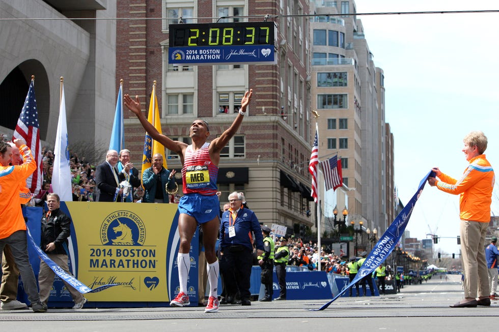 Meb wins 2014 Boston Marathon