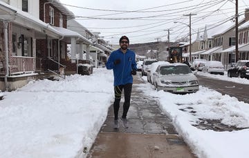 Chris Running in winter