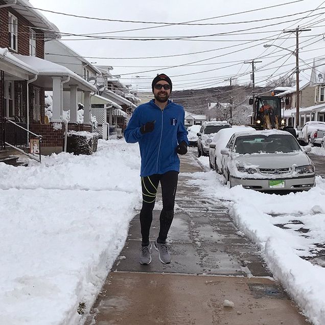 Chris Running in winter