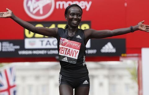 Mary Keitany at London Marathon