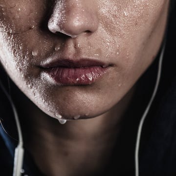 woman with sweaty face woman with sweaty face