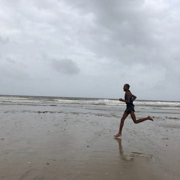 Shivaji Park in Mumbai on day 86 of his run Shivaji Park in Mumbai on day 86 of his run