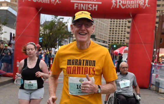 Roger Macmillan completes his 100th marathon